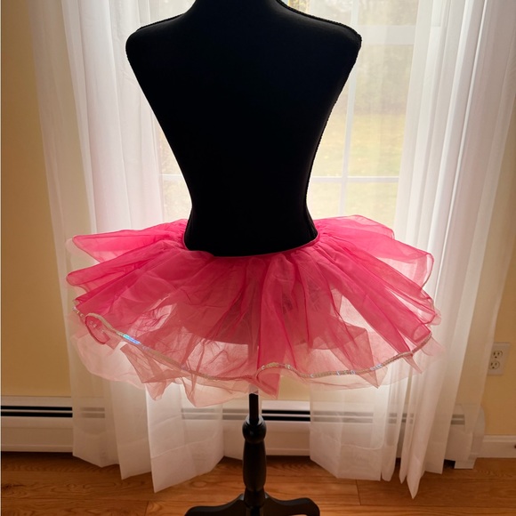 Revolution Pink Tulle Mini Skirt with White Floral Detail - Picture 3 of 8